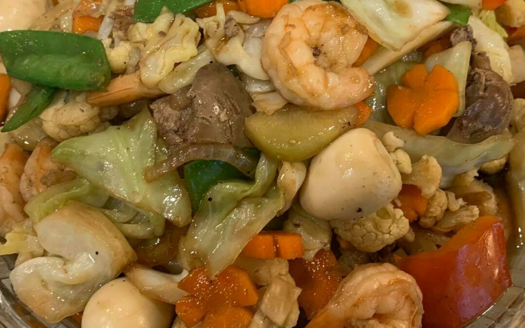 Delicious Shrimp Chop Suey w/ Quail Eggs