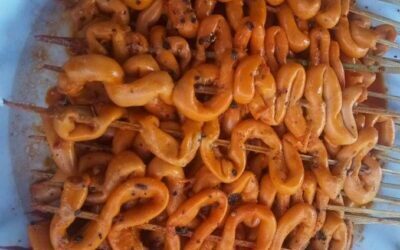 Isaw, Grilled Pork Intestine
