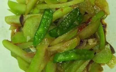 Sauteed Chicharo & Chayote with Oyster Sauce