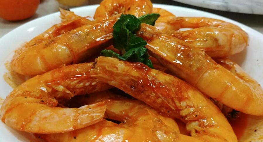 Halabos na Hipon, Marinated Stir-fried Shrimps