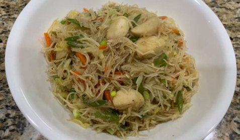 Pansit Bihon Guisado with Fish Balls