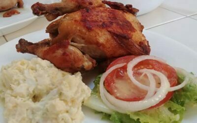 Crispy-Fried Cornish Hen with Mashed Potato on the Side