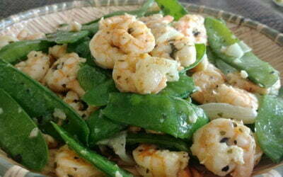 Stir-Fried Shrimps & Crispy Snow Peas