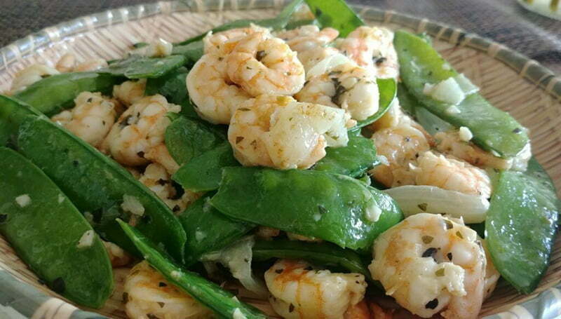 Stir-Fried Shrimps & Crispy Snow Peas