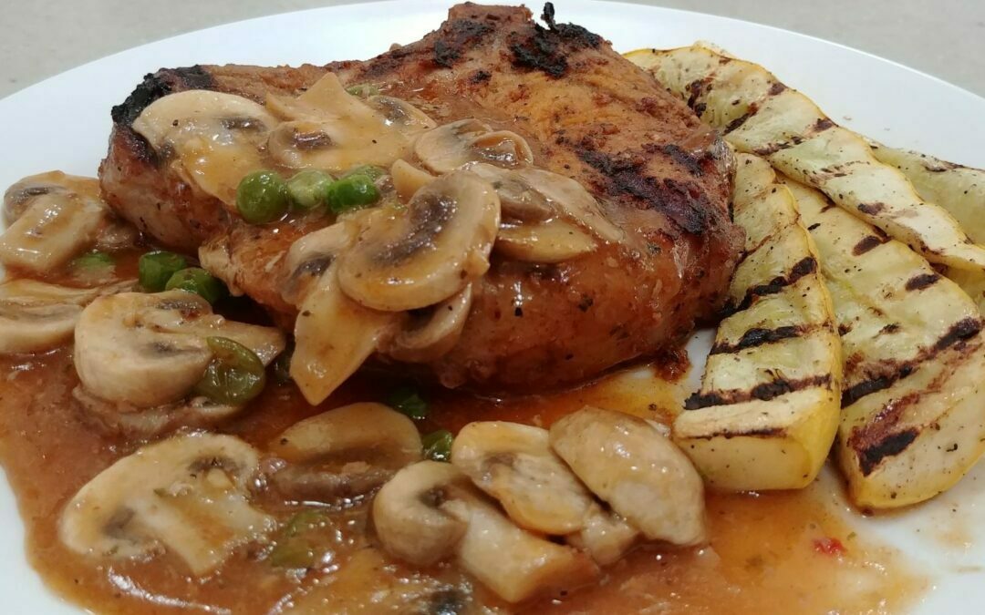 Grilled Pork Tenders with Summer Squash & Gravy