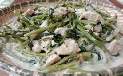 Coconut Stewed Water Spinach, Ginataang Kangkong