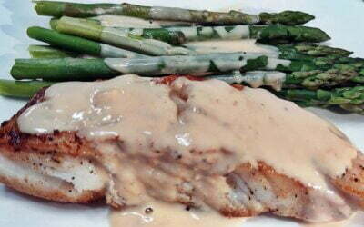 Halibut Citrus in Homemade Alfredo Sauce