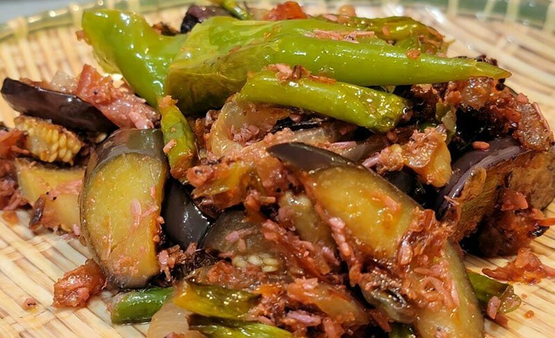 Vegetarian Binagoongan, Sautéed Shrimp Paste in Vegetables