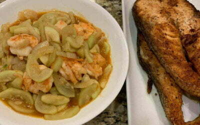 Ginisang Upo & Pritong Salmon