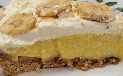 Banana-Mango Cream Pie, with Passion Fruit on Top