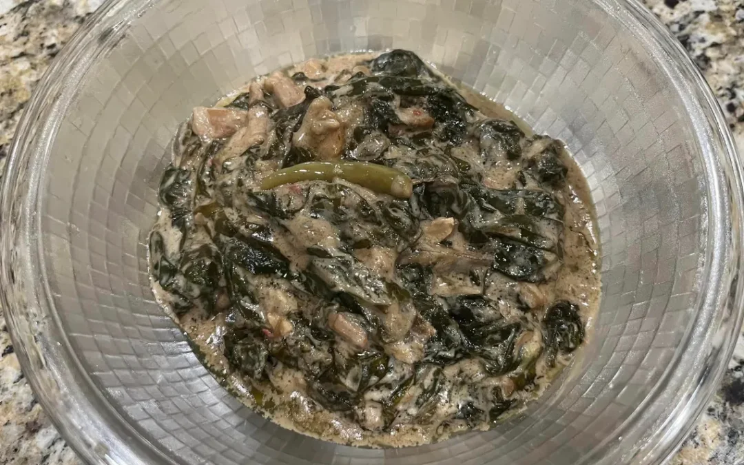 Ginataang Laing, Dried Taro Leaves in Coconut Milk